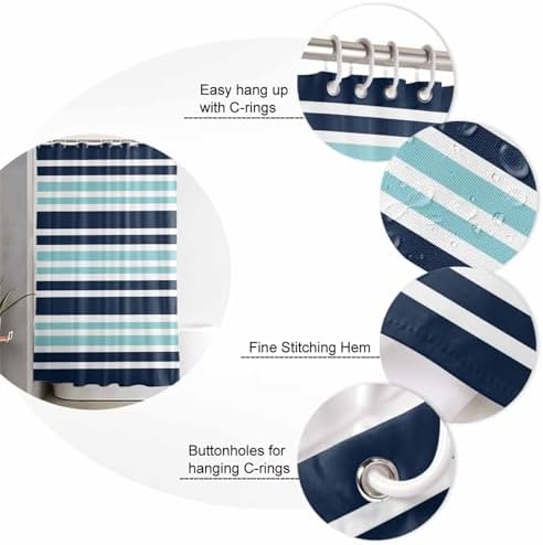 ZOE GARDEN Dark Blue Bathroom Set with Rug and Accessories