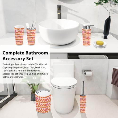 Boho Checkers Bathroom Accessory Set of 6
