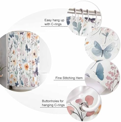 ZOE GARDEN Botanical Flower Bathroom Set