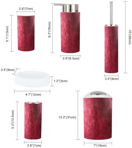 Boho Rose Bathroom Accessory Set 6 Piece 1