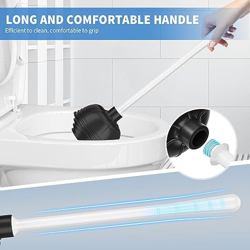 Uptronic Toilet Plunger and Brush Combo Set with Holder