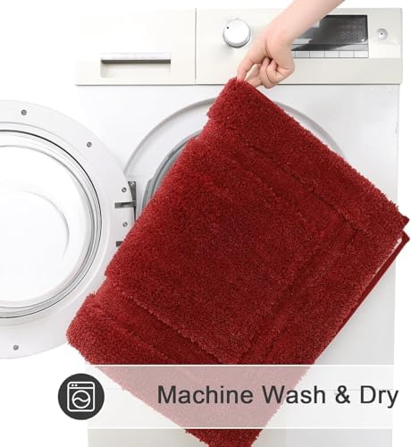 SHACOS 3 Piece Bathroom Rug Set with Non-Slip Mats
