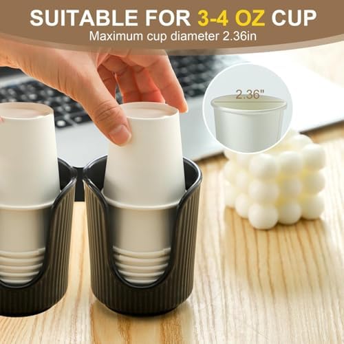 Convenient Bathroom Cup Dispenser for Mouthwash Cups White
