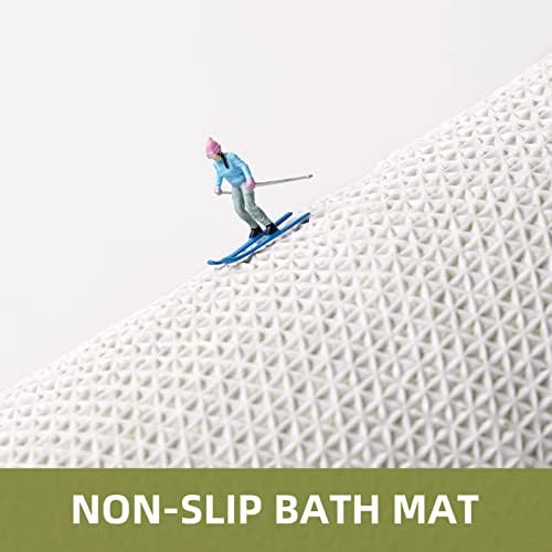 YIRDDEO Olive Green Pom Bath Rug for Bathroom