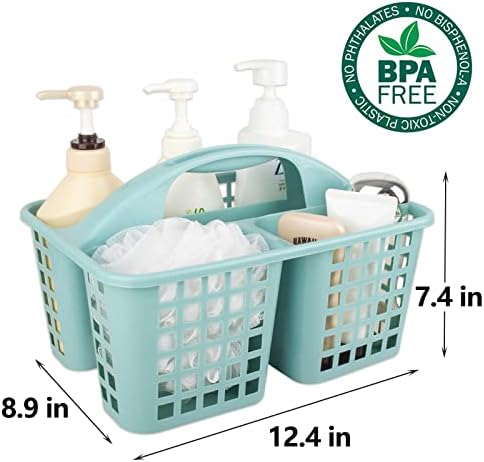Portable Shower Caddy with 3 Compartments and Handle
