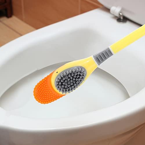 Operitacx Silicone Toilet Brush with Wall Mounted Holder
