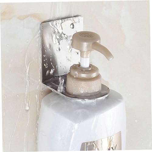 Garneck Silver Shower Gel Hooks Suction Soap Dispenser Holder