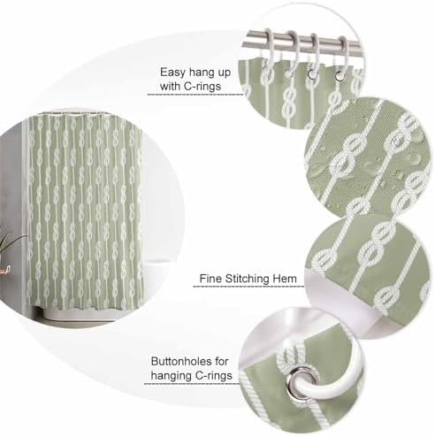 ZOE GARDEN Sage Green Knot Bathroom Set 1