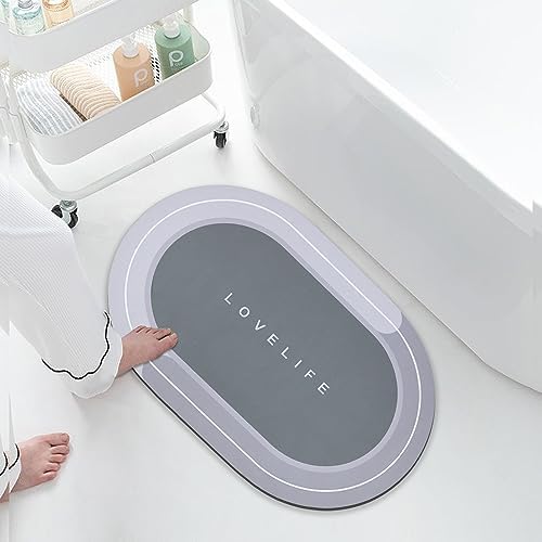 YCTMALL Quick-Dry Non-Slip Bath Mat with Soft Diatomaceous Earth