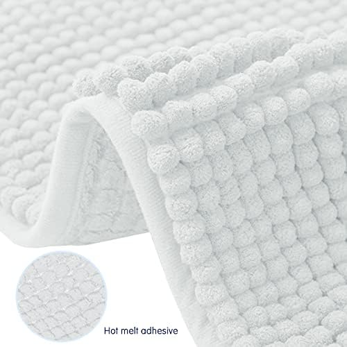 SUBRTEX Soft Chenille Bath Rug - 16 x 24 White