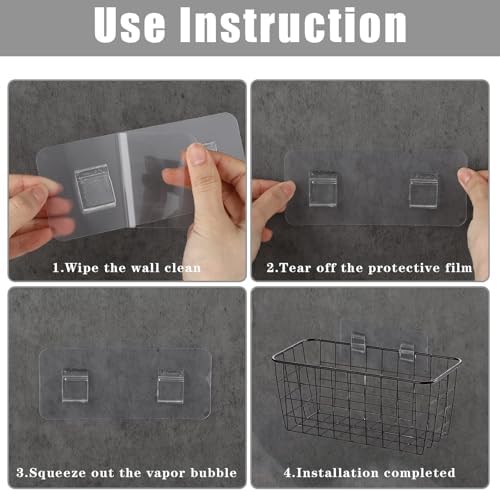 Gjinxi 6-Piece Waterproof Shower Caddy Replacement Hooks