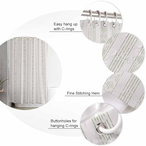 ZOE GARDEN Boho Sage Green Bathroom Set with Curtain Rug and Accessories