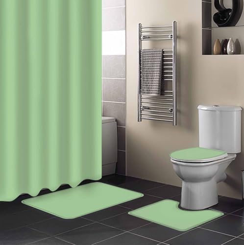ZOE GARDEN Green Bathroom Set with Rug and Accessories