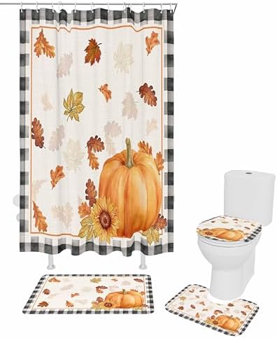 ZOE GARDEN Thanksgiving Bath Set - 72x72 Inches
