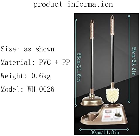 Toilet Brush and Holder Set with Strong Bristles