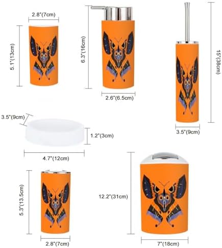 Boho Butterfly Bathroom Accessory Set 6 Piece 1