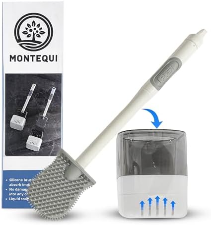 Montequi Toilet Brush with Silicone Dispenser Set