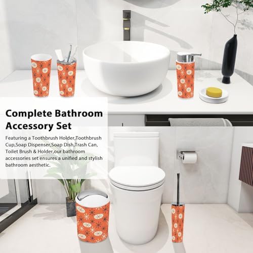 Boho Retro Bathroom Accessory Set 6 Piece 1