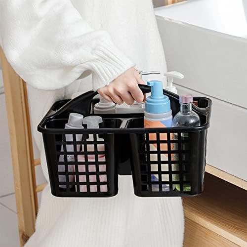 JiatuA Black Portable Shower Caddy Basket with Handle