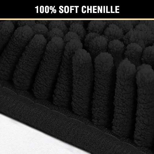HVERSAILTEX 2 Piece Black Bath Rug Set