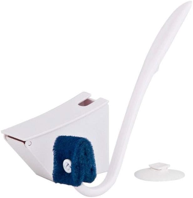 NYKK Toilet Brush with Bracket and Holder - White 23cm