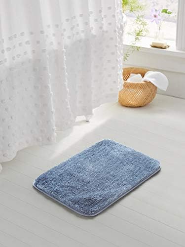 Suchtale Bath Rug 20x32 Blue Non-Slip Microfiber