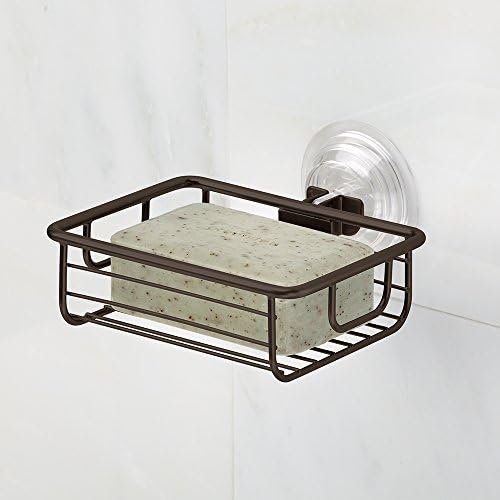 InterDesign Classico Suction Shower Caddy with Shelves and Hooks