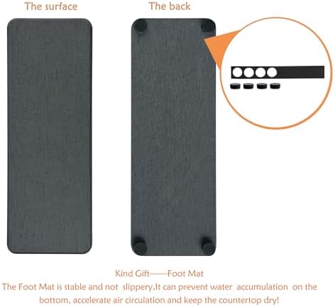 NiuYichee 2Pcs Water Absorbing Stone Trays Dark Gray