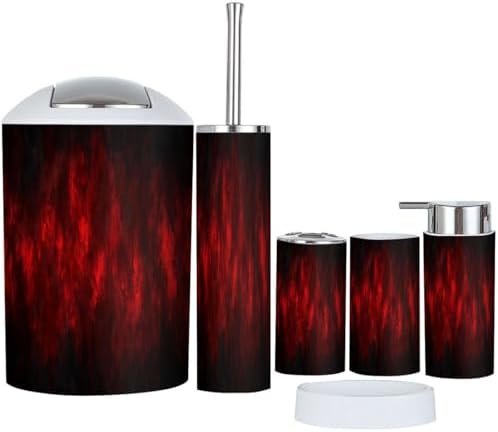 Boho Marbled Bathroom Accessories Set 6 Piece