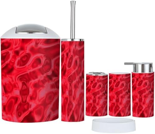 Boho Style 6 Piece Bathroom Accessory Set 1