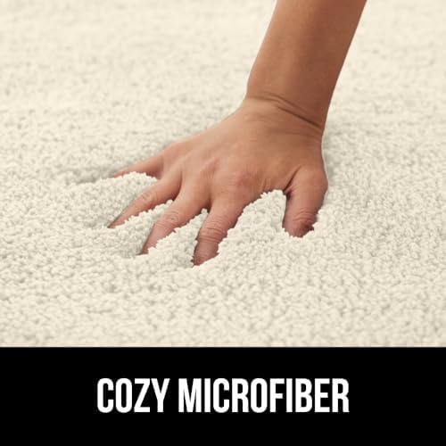 Gorilla Grip Premium Luxury Bath Rug Ivory 36x24