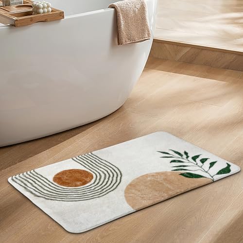 20X30 Boho Bath Rug Non-Slip Plush Mat