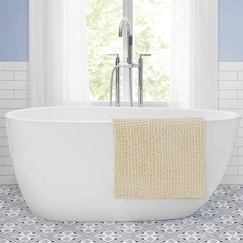 Laura Ashley Butter Chenille Bath Mat Yellow 20x34