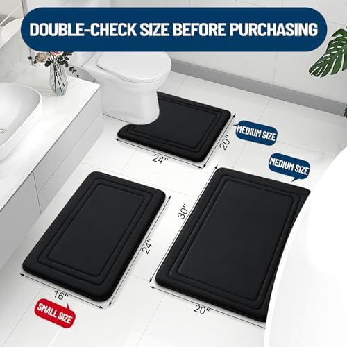 Grandaily Memory Foam Bath Mat 30x20 Ultra Soft and Non-Slip