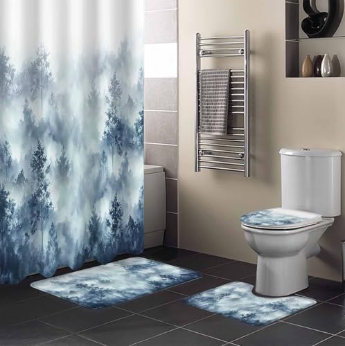 ZOE GARDEN Blue Forest Bathroom Set