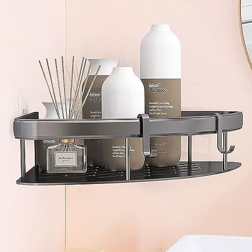 Wellnice Shower Caddy Shelf Organizer Black Triangular