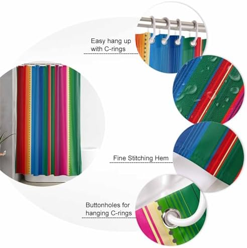 ZOE GARDEN Mexican Stripes Bathroom Set