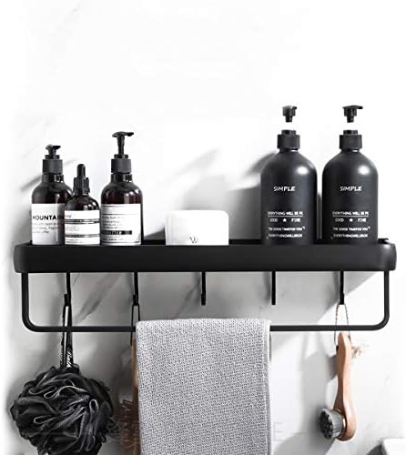 Lancher 2-Pack No Drilling Shower Caddy - Black