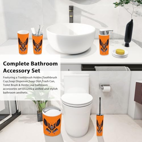 Boho Butterfly Bathroom Accessory Set 6 Piece 1