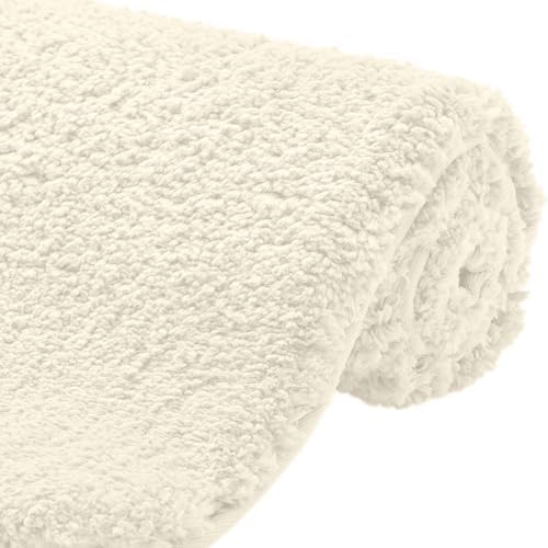 Gorilla Grip Premium Luxury Bath Rug Ivory 36x24