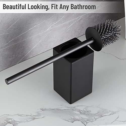 BVL Toilet Brush with Stainless Steel Handle and Holder