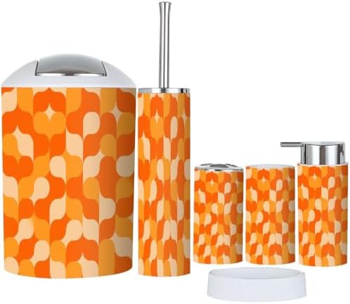 Boho Geometric Bathroom Accessory Set 6 Piece 1