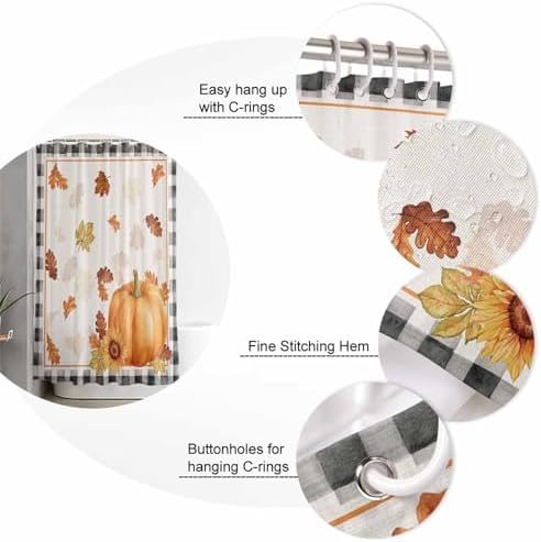 ZOE GARDEN Thanksgiving Bath Set - 72x72 Inches