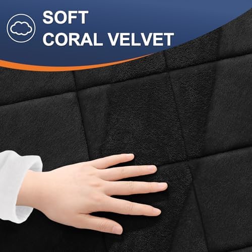 OLANLY Memory Foam Bath Mat 30x20 Black 1
