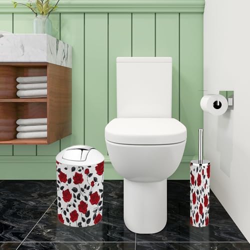 Boho White Bathroom Accessory Set of 6