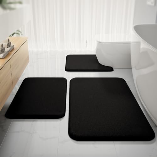 RUN HELIX 3-Piece Memory Foam Bath Mat Set