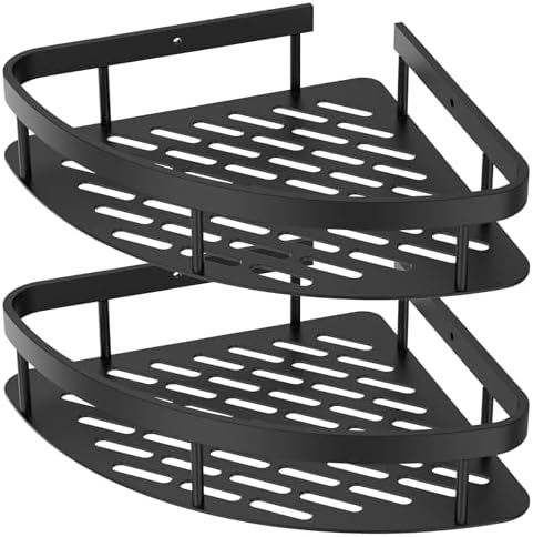 2Pcs Corner Shower Caddy Rustproof Aluminum Storage Rack