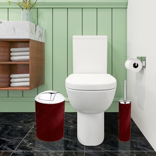 Boho Burgundy Acrylic Bathroom Accessory Set 6 Piece