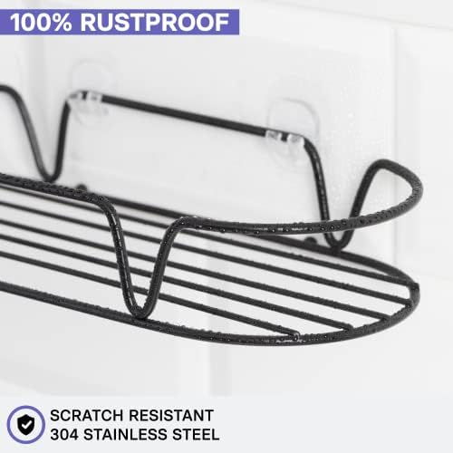 KINCMAX Shower Caddy 2-Pack Matte Black