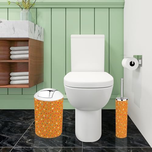 Boho Terrazzo Pattern Bathroom Accessory Set 6 Piece